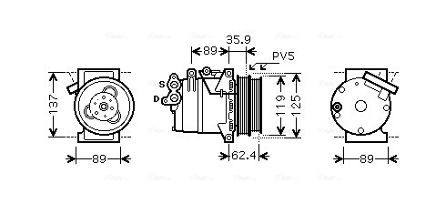 AVA Clever Choice kompresszor, klíma - FDAK433 - TothCarparts