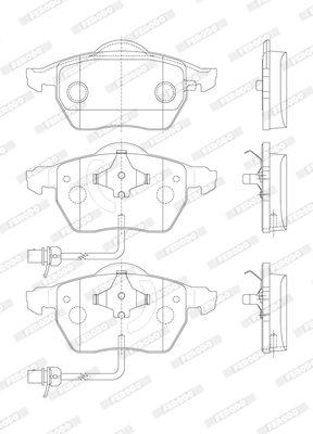 FERODO fékbetétkészlet, tárcsafék - FDB1717 - TothCarparts