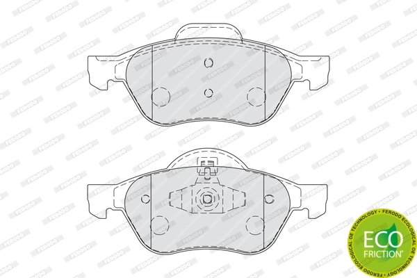 FERODO fékbetétkészlet, tárcsafék - FDB1866 - TothCarparts