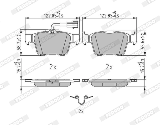 FERODO fékbetétkészlet, tárcsafék - FDB5242 - TothCarparts