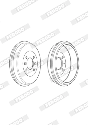 FERODO fékdob - FDR329150 - TothCarparts