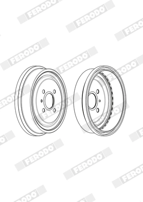 FERODO fékdob - FDR329238 - TothCarparts