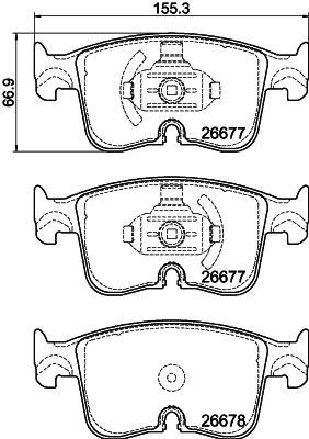 DON fékbetétkészlet, tárcsafék - PCP2330 - TothCarparts