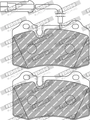 FERODO RACING fékbetétkészlet, tárcsafék - FDS721 - TothCarparts