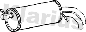 KLARIUS hátsó hangtompító - FE897P - TothCarparts