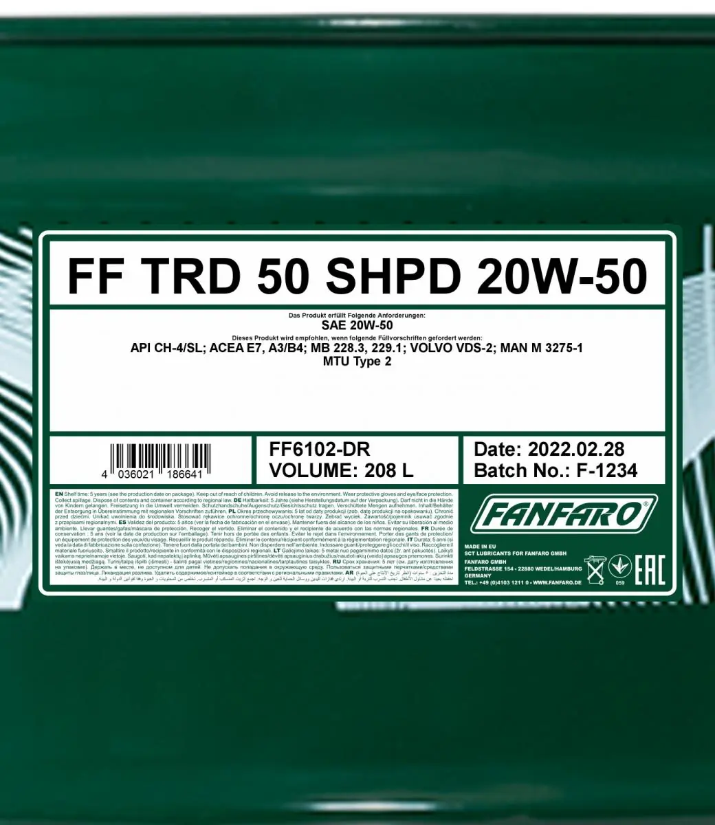 SCT - MANNOL motorolaj - FF6102-DR - TothCarparts