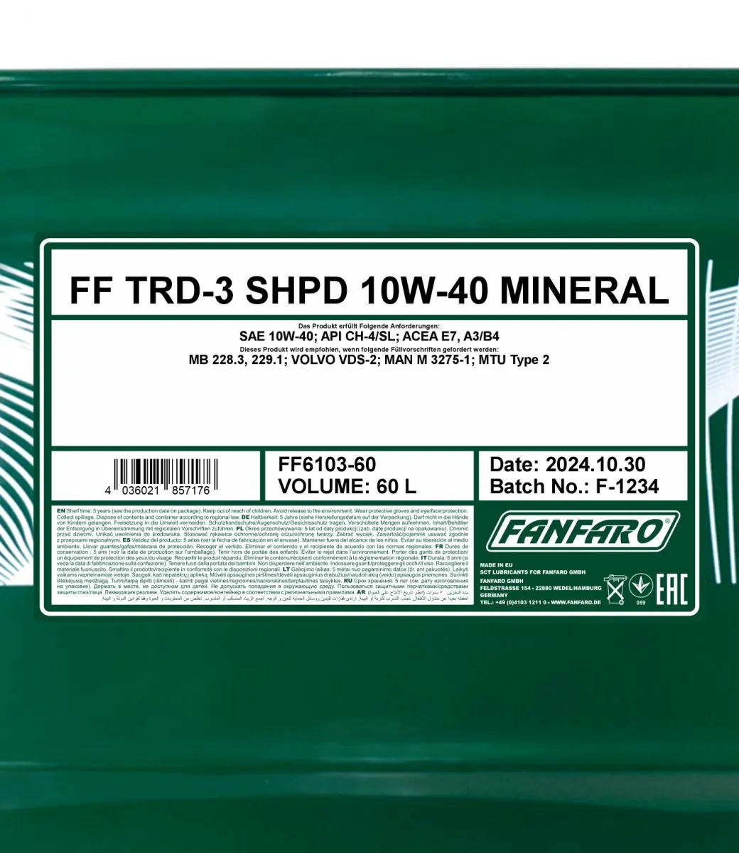 SCT - MANNOL motorolaj - FF6103-60 - TothCarparts