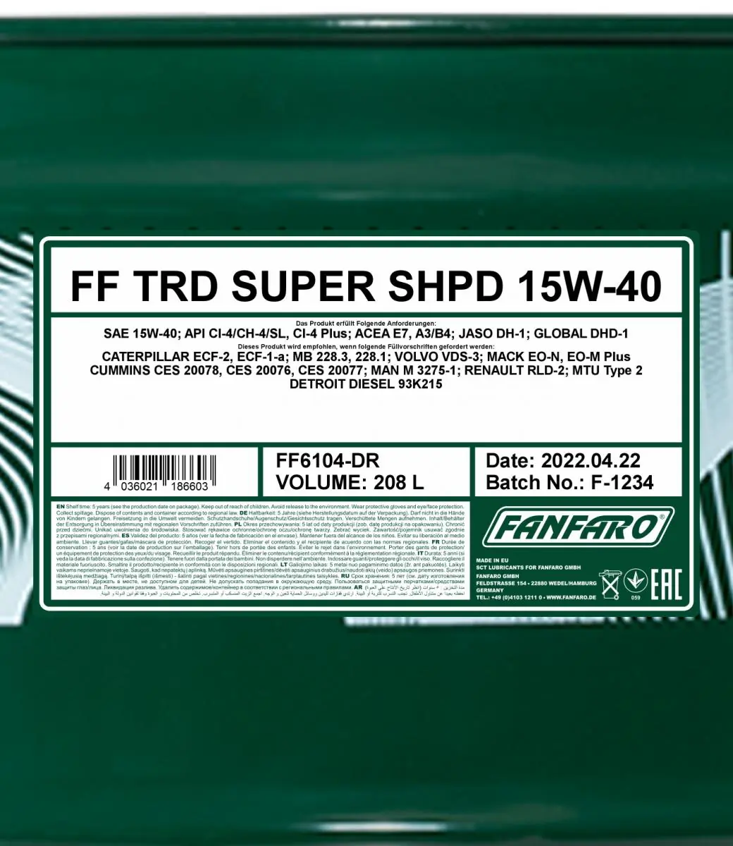 SCT - MANNOL motorolaj - FF6104-DR - TothCarparts