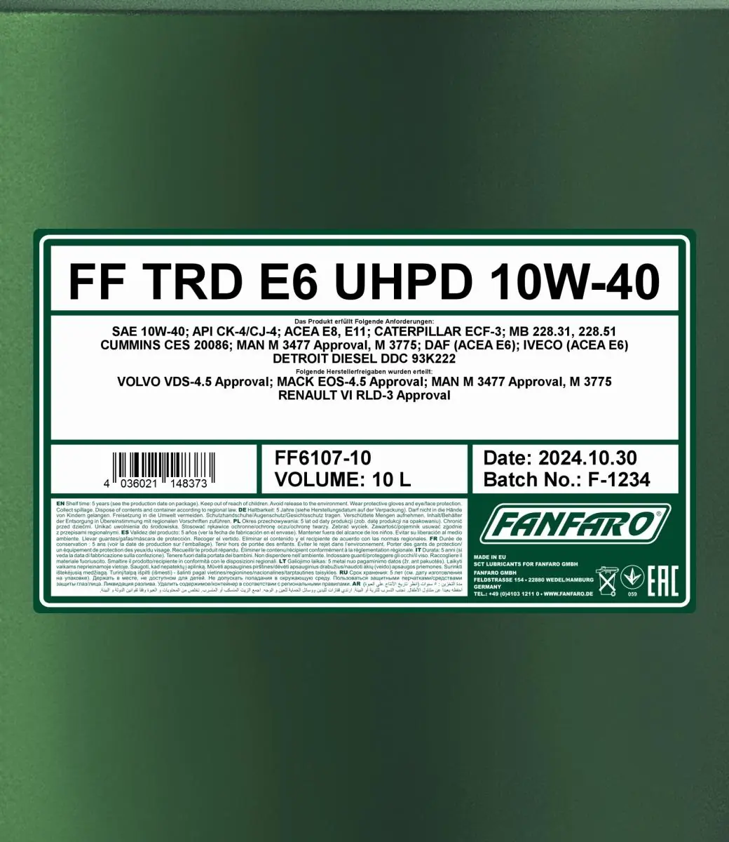 SCT - MANNOL motorolaj - FF6107-10 - TothCarparts