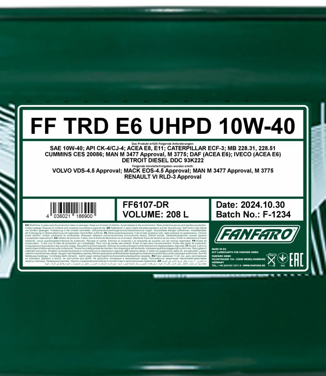 SCT - MANNOL motorolaj - FF6107-DR - TothCarparts