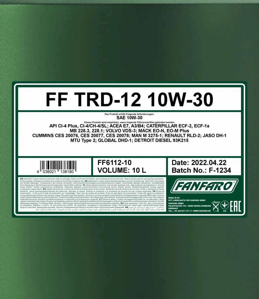 SCT - MANNOL motorolaj - FF6112-10 - TothCarparts