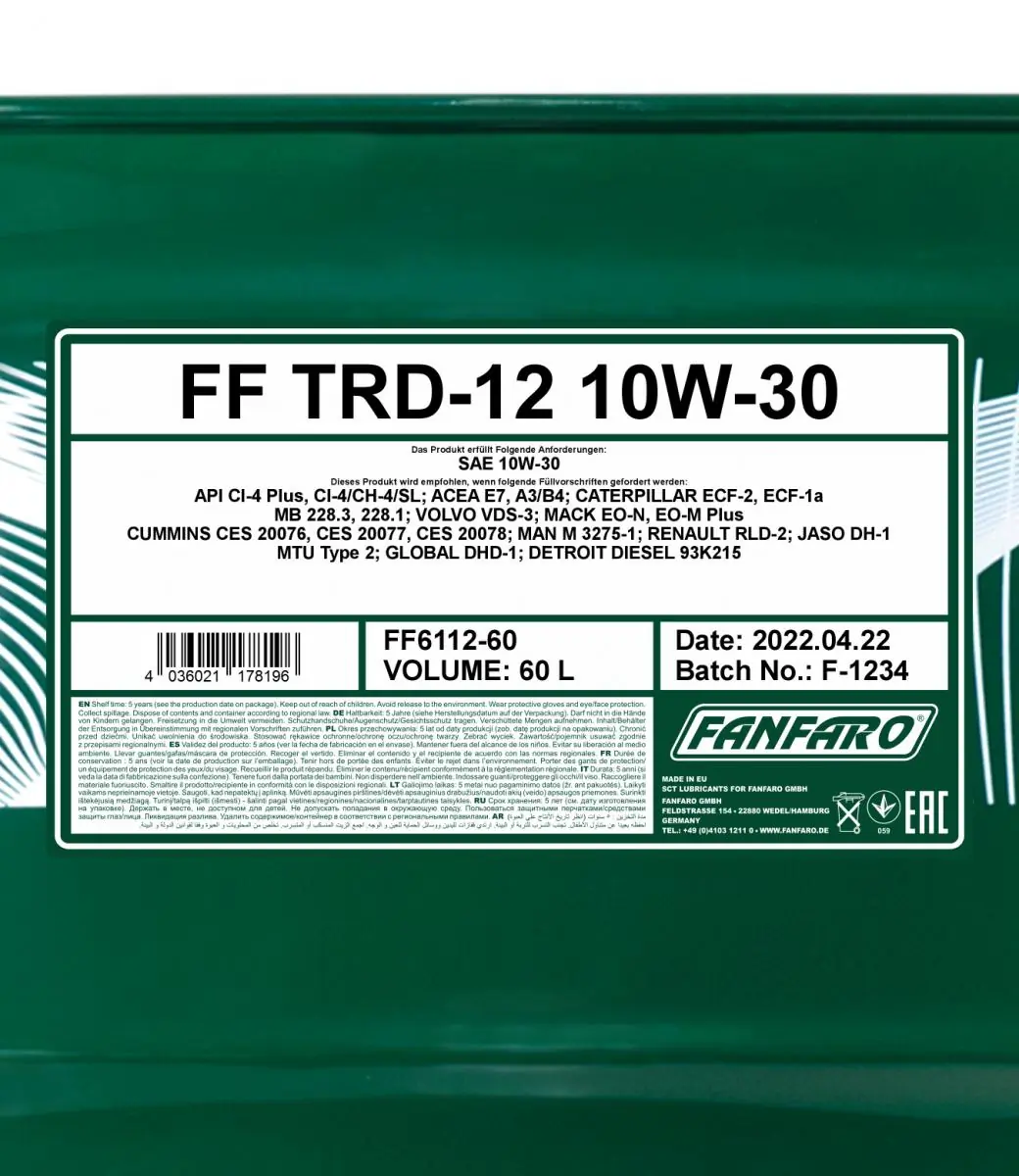 SCT - MANNOL motorolaj - FF6112-60 - TothCarparts