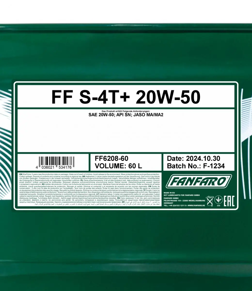 SCT - MANNOL motorolaj - FF6208-60 - TothCarparts