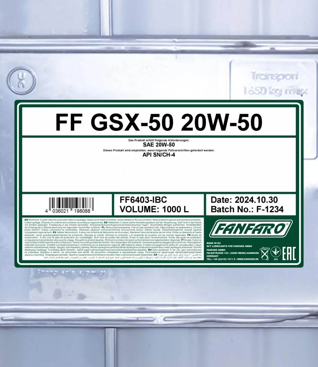 SCT - MANNOL motorolaj - FF6403-IBC - TothCarparts