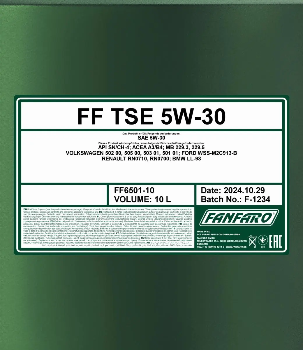 SCT - MANNOL motorolaj - FF6501-10 - TothCarparts