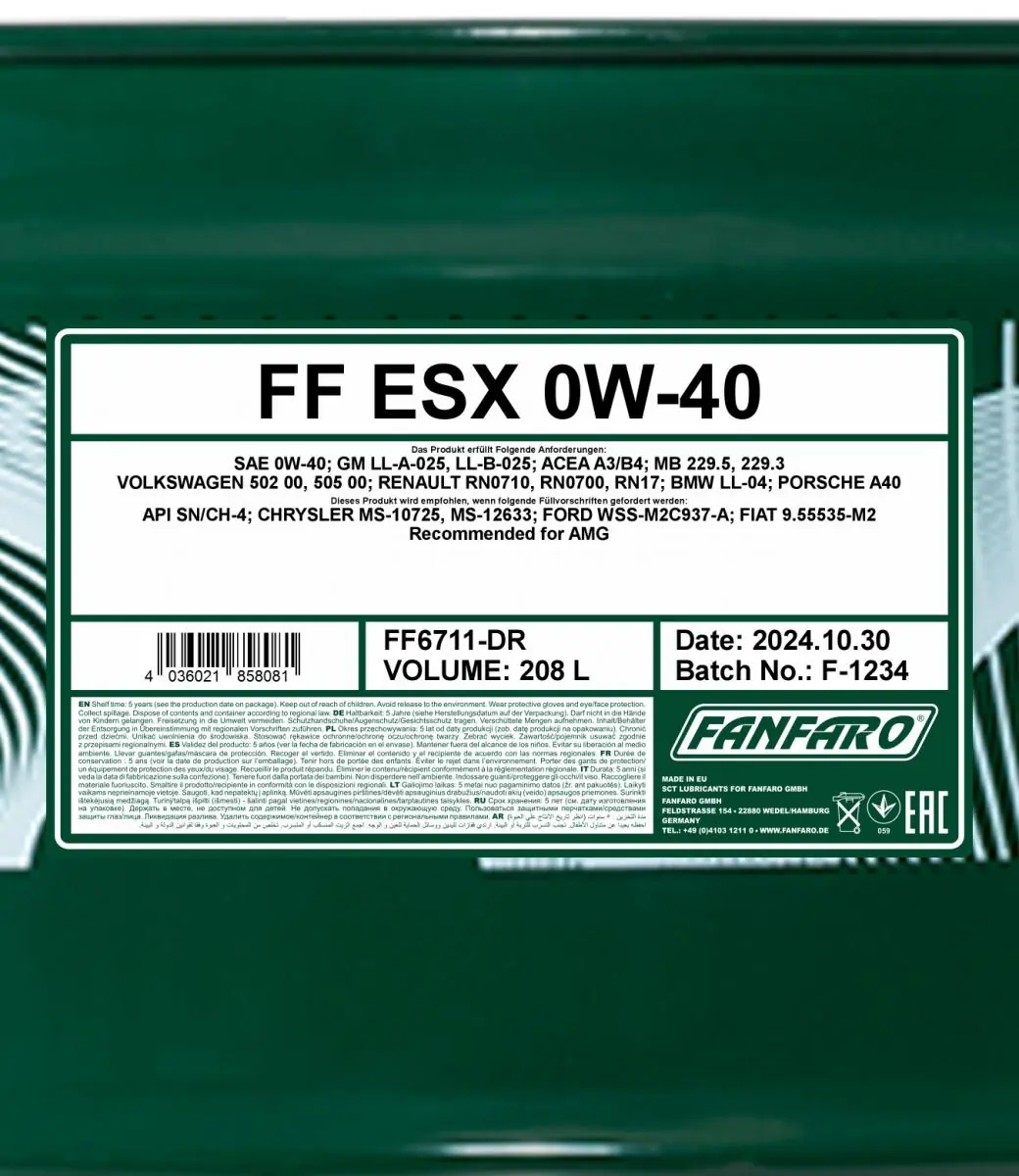 SCT - MANNOL motorolaj - FF6711-DR - TothCarparts