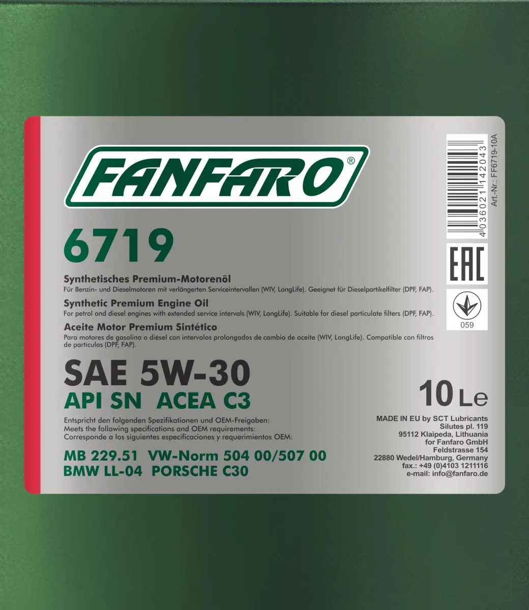 SCT - MANNOL motorolaj - FF6719-10 - TothCarparts