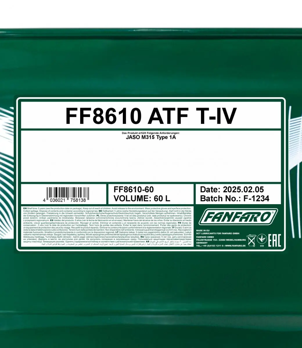 SCT - MANNOL Olaj, automata sebességváltó - FF8610-60 - TothCarparts