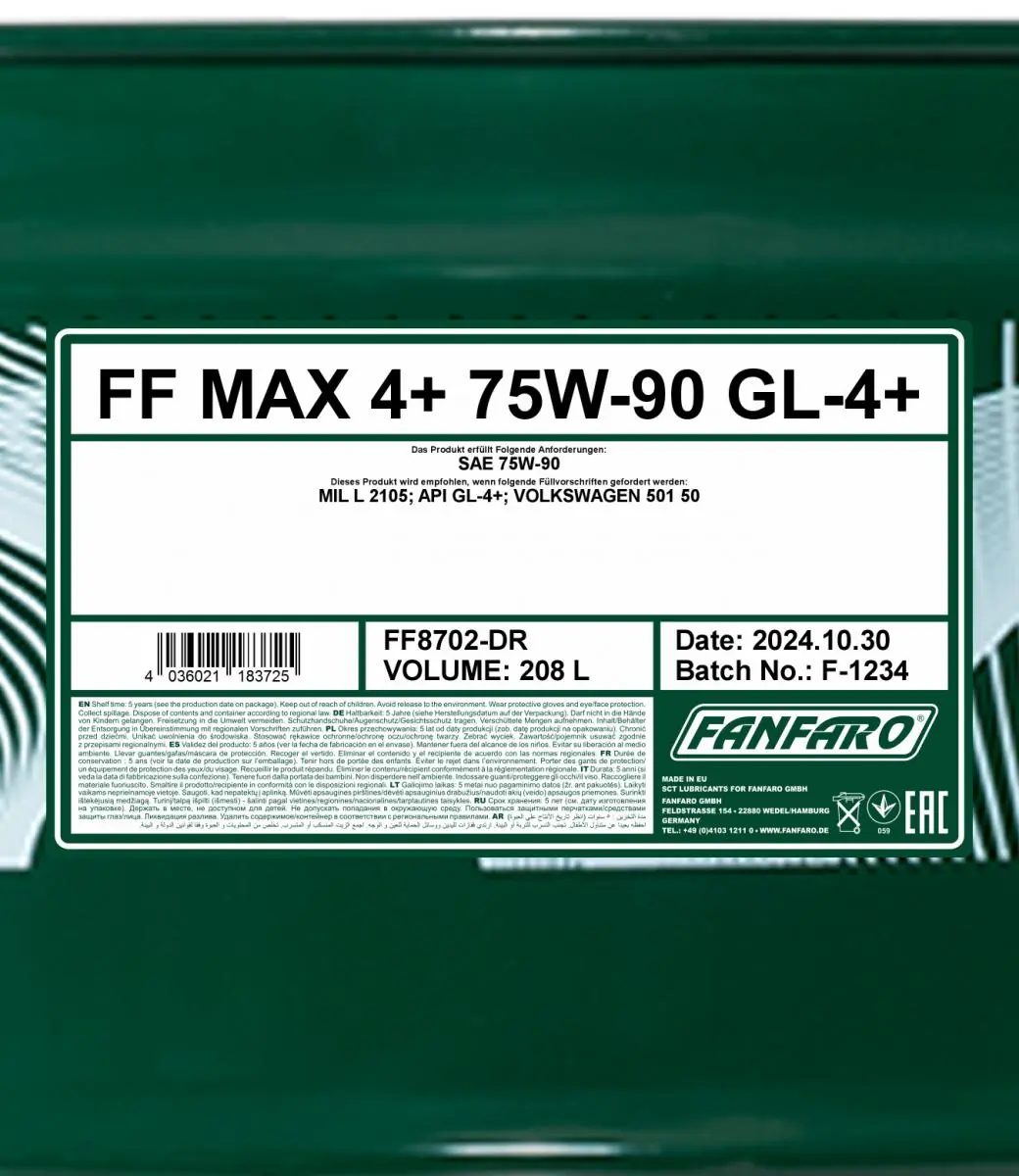 SCT - MANNOL Váltóolaj - FF8702-DR - TothCarparts