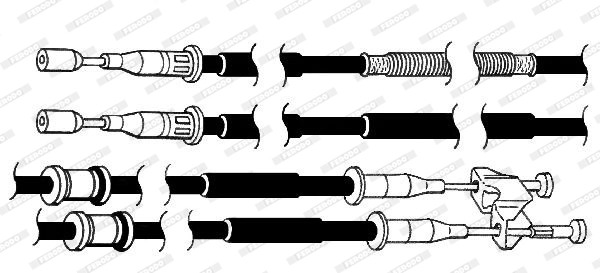 FERODO huzal, rögzítőfék - FHB432937 - TothCarparts