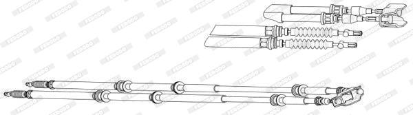 FERODO huzal, rögzítőfék - FHB433018 - TothCarparts