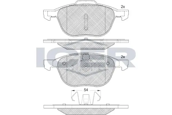 ANDEL fékbetétkészlet, tárcsafék - 181617 - TothCarparts