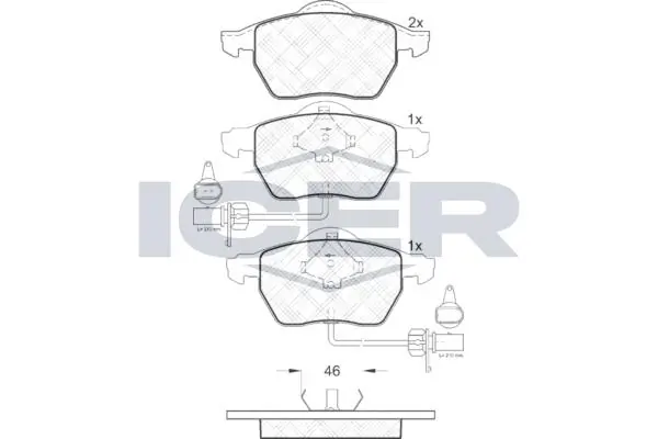 ANDEL fékbetétkészlet, tárcsafék - 181331 - TothCarparts