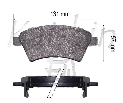 KAISHIN fékbetétkészlet, tárcsafék - FK10140 - TothCarparts