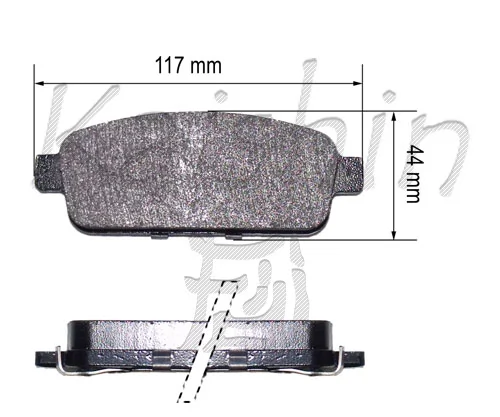 KAISHIN fékbetétkészlet, tárcsafék - FK10179 - TothCarparts