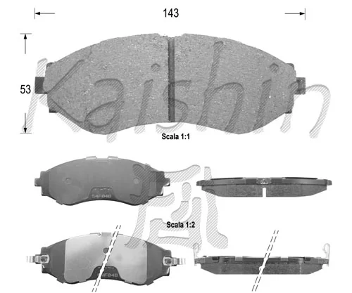 KAISHIN fékbetétkészlet, tárcsafék - FK11124 - TothCarparts