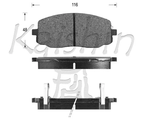 KAISHIN fékbetétkészlet, tárcsafék - FK11154 - TothCarparts