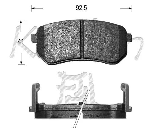 KAISHIN fékbetétkészlet, tárcsafék - FK11160 - TothCarparts