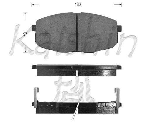 KAISHIN fékbetétkészlet, tárcsafék - FK11163 - TothCarparts