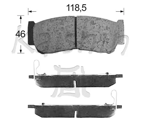 KAISHIN fékbetétkészlet, tárcsafék - FK11201 - TothCarparts