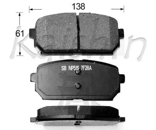 KAISHIN fékbetétkészlet, tárcsafék - FK11230 - TothCarparts