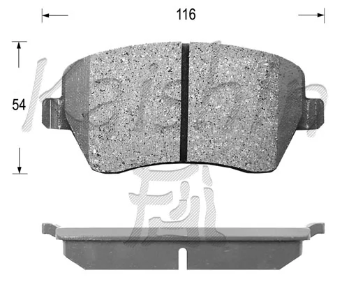 KAISHIN fékbetétkészlet, tárcsafék - FK1261 - TothCarparts