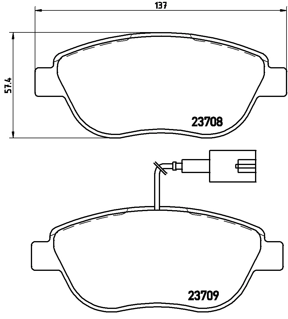 KAISHIN fékbetétkészlet, tárcsafék - FK20001 - TothCarparts