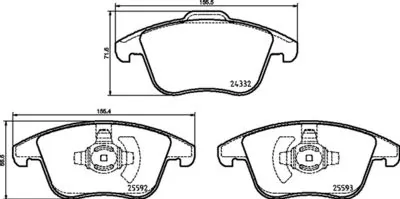 KAISHIN fékbetétkészlet, tárcsafék - FK20007 - TothCarparts