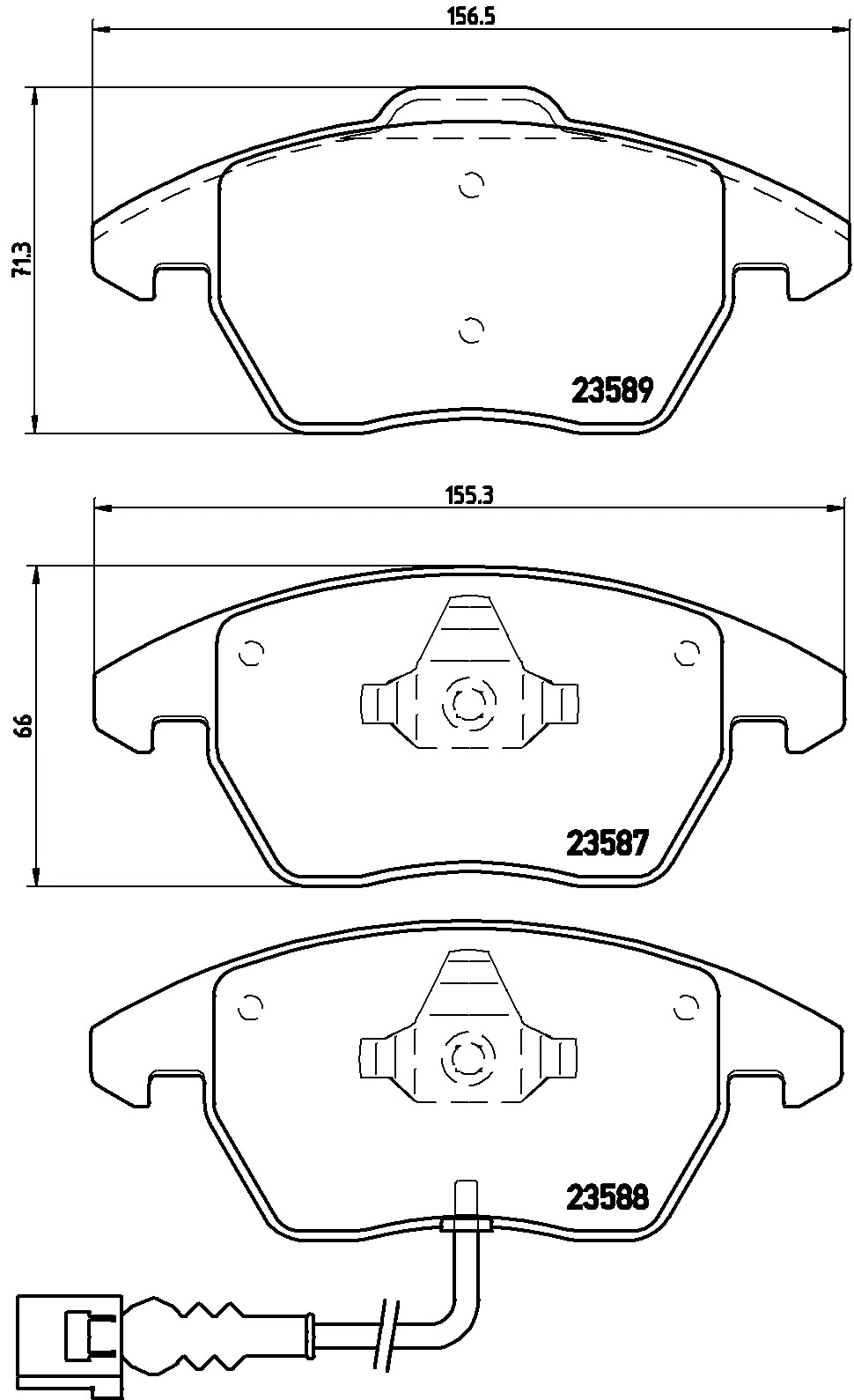 KAISHIN fékbetétkészlet, tárcsafék - FK20015 - TothCarparts
