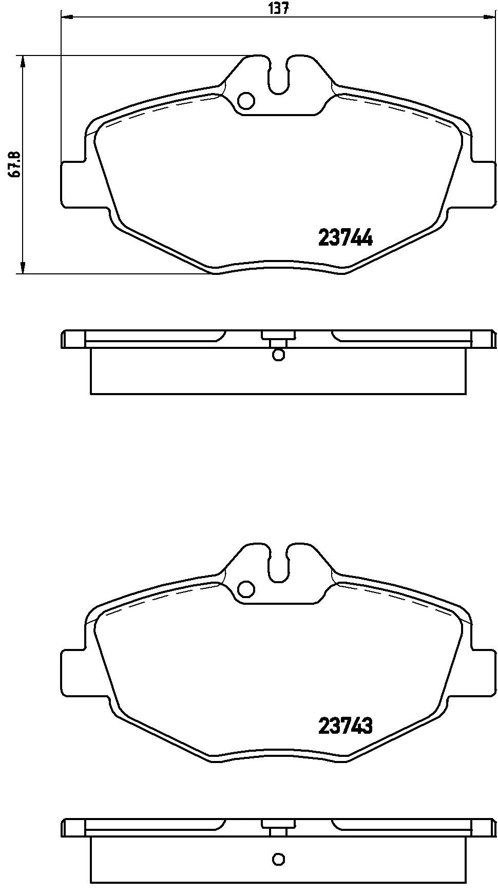 KAISHIN fékbetétkészlet, tárcsafék - FK20096 - TothCarparts