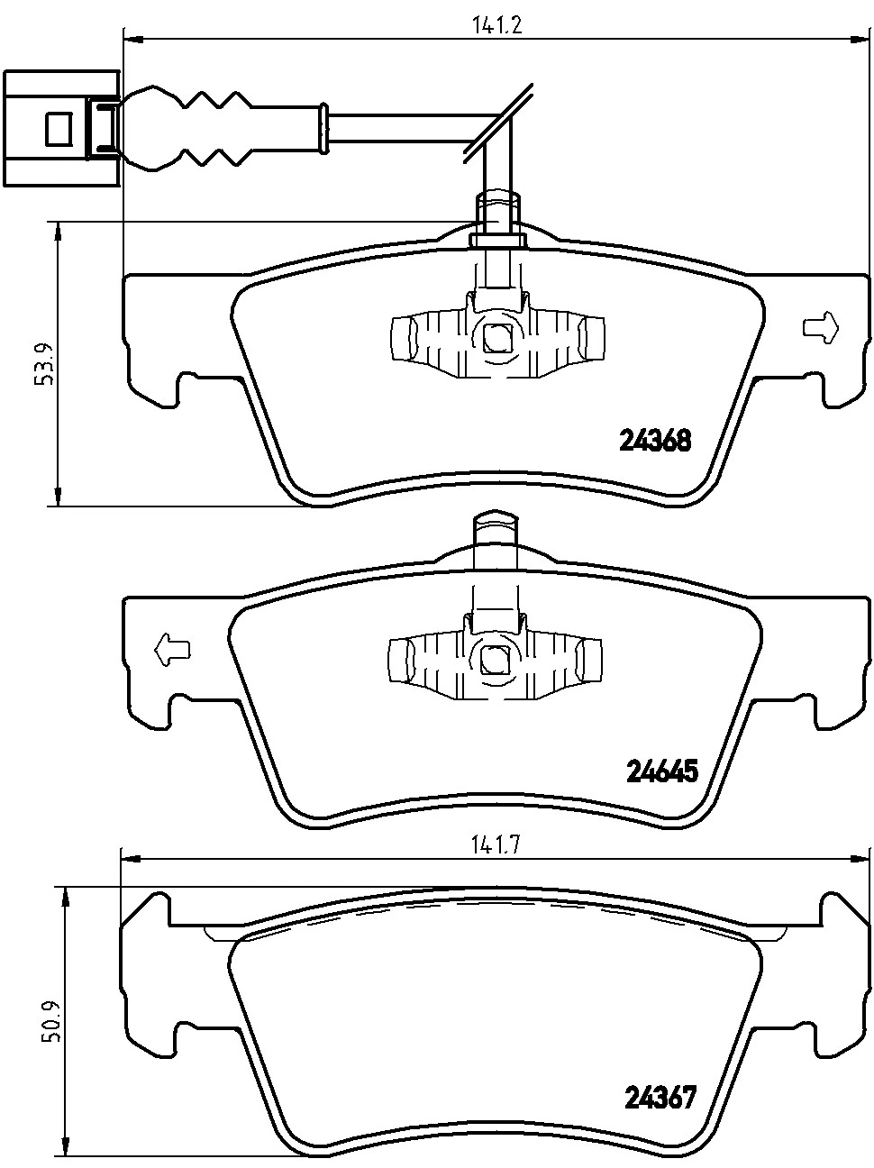 KAISHIN fékbetétkészlet, tárcsafék - FK20165 - TothCarparts