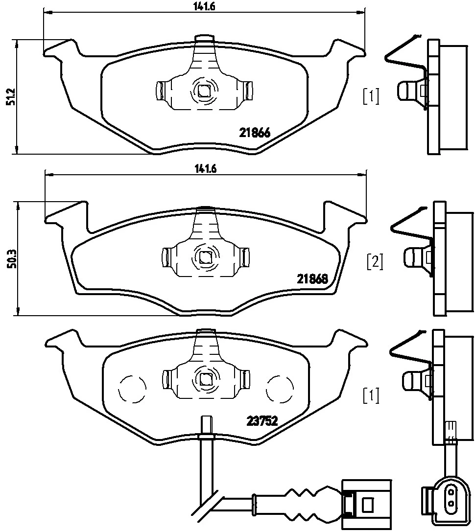 KAISHIN fékbetétkészlet, tárcsafék - FK20172 - TothCarparts