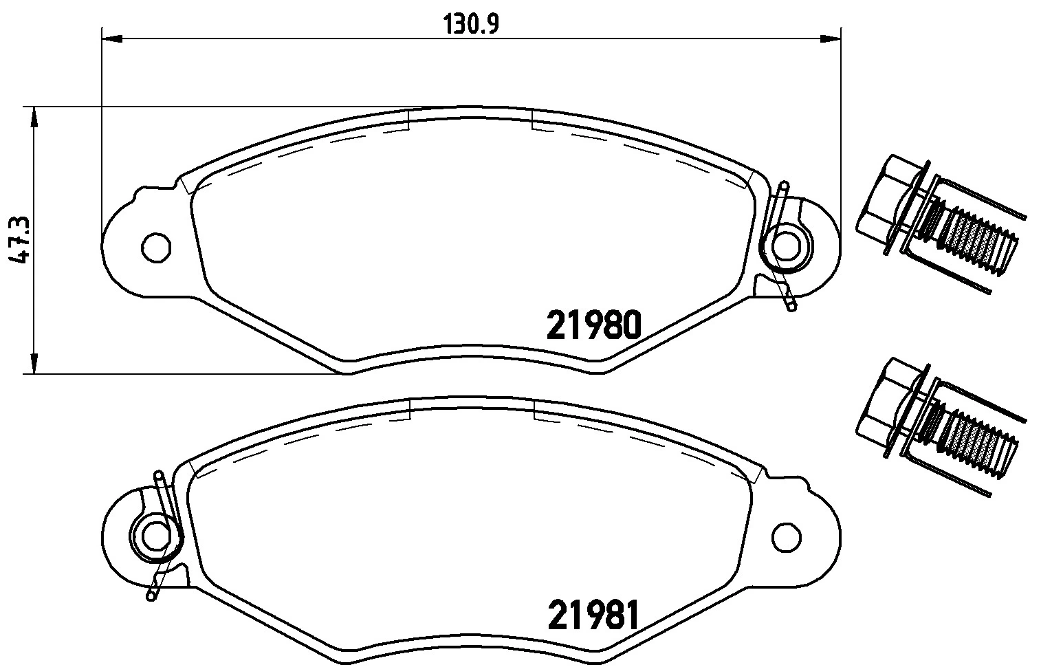 KAISHIN fékbetétkészlet, tárcsafék - FK20180 - TothCarparts