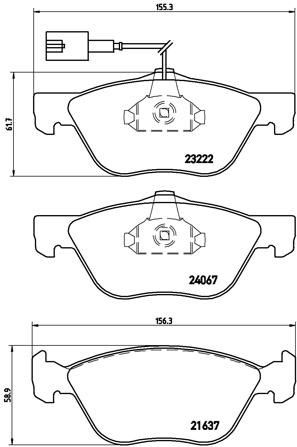 KAISHIN fékbetétkészlet, tárcsafék - FK20234 - TothCarparts