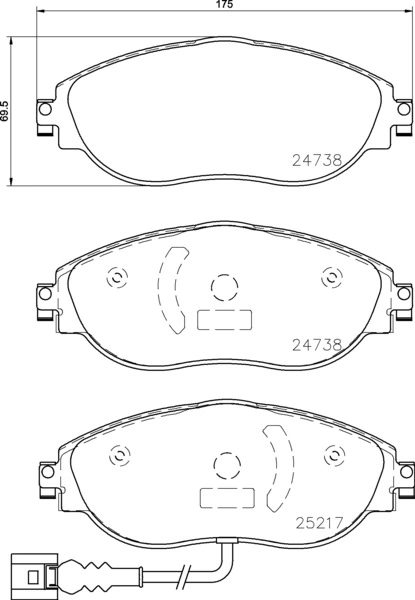 KAISHIN fékbetétkészlet, tárcsafék - FK20303 - TothCarparts