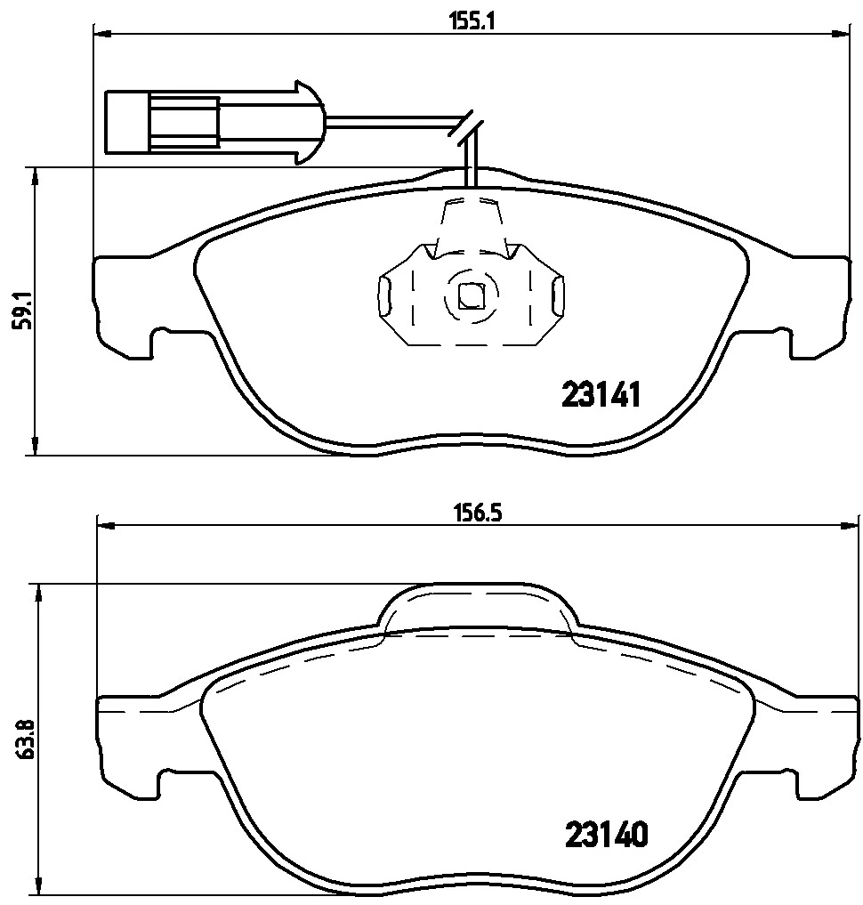 KAISHIN fékbetétkészlet, tárcsafék - FK20308 - TothCarparts