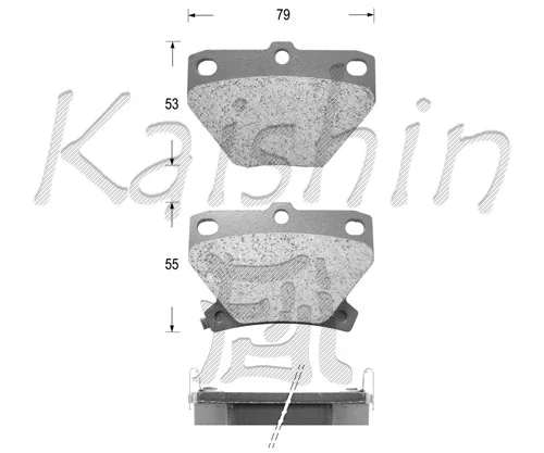KAISHIN fékbetétkészlet, tárcsafék - FK2204 - TothCarparts