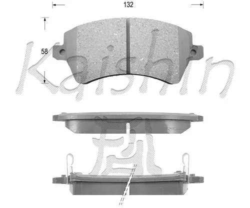KAISHIN fékbetétkészlet, tárcsafék - FK2224 - TothCarparts