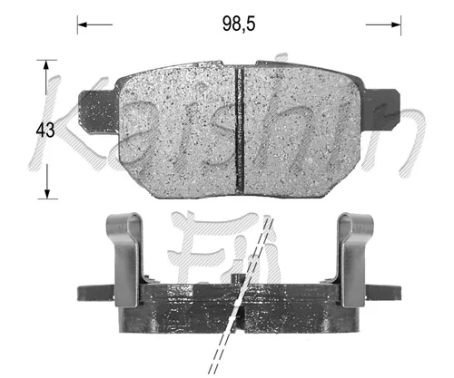 KAISHIN fékbetétkészlet, tárcsafék - FK2254 - TothCarparts