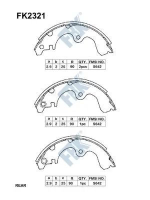 FBK fékpofakészlet - FK2321 - TothCarparts